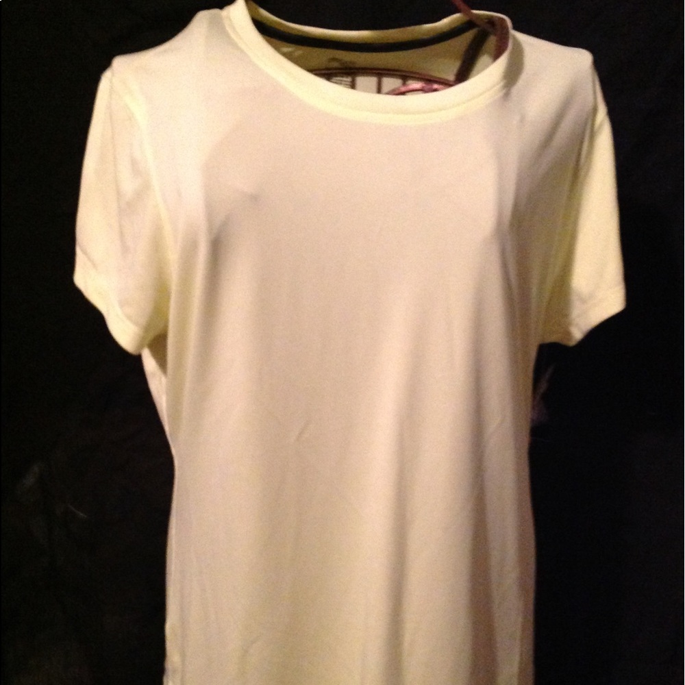 DANSKIN NOW lite yellow workout top XL NWT
